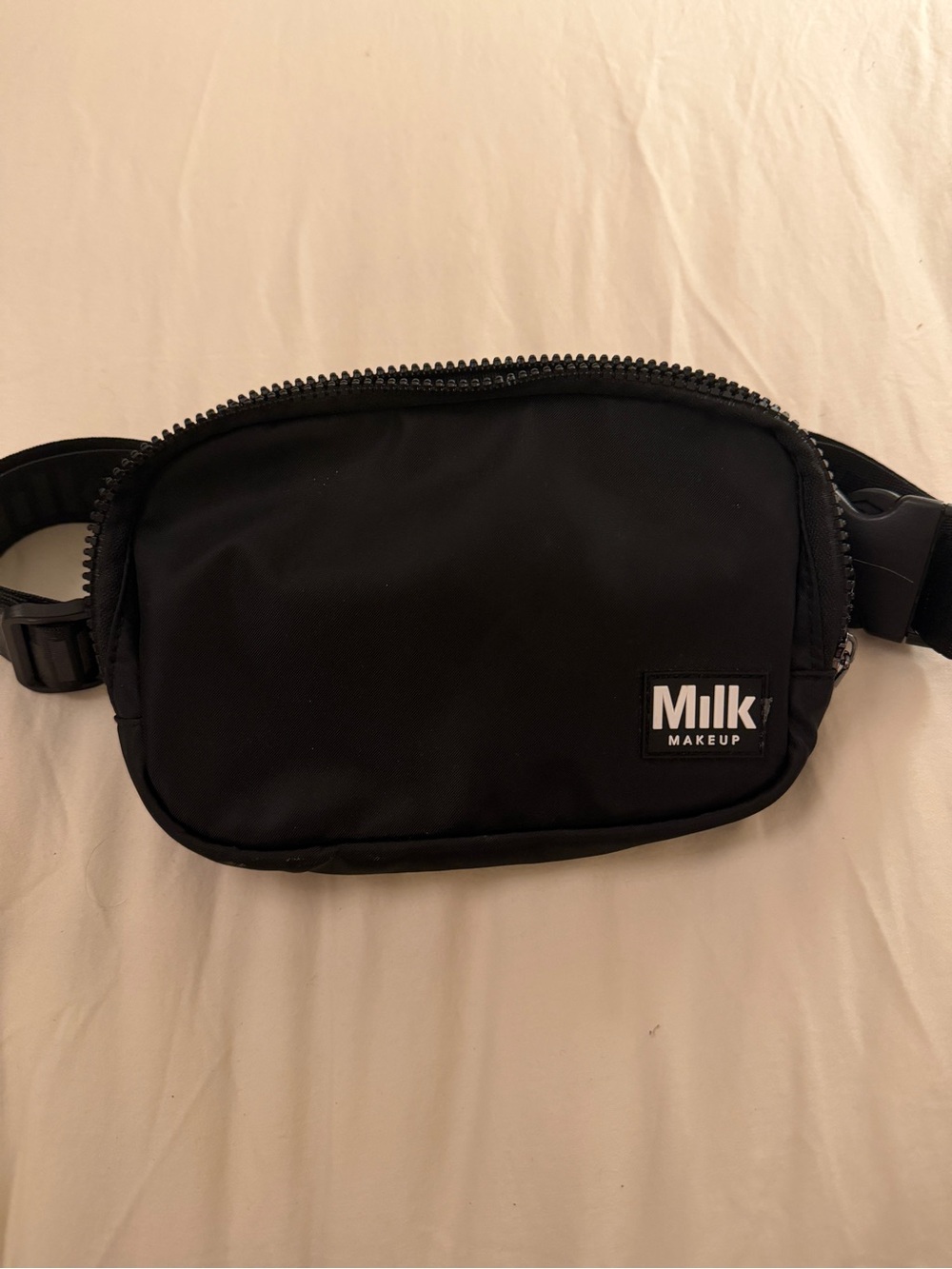 Milk Makeup Black Belt Bag with Logo Patch